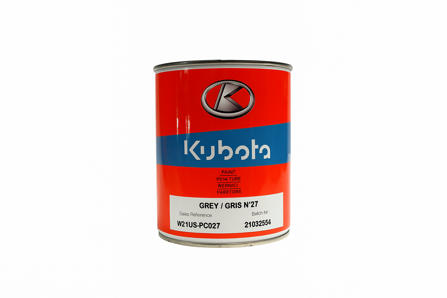 Original Kubota Farbdose Grau für Zylinder 1Kg W21US-PC027