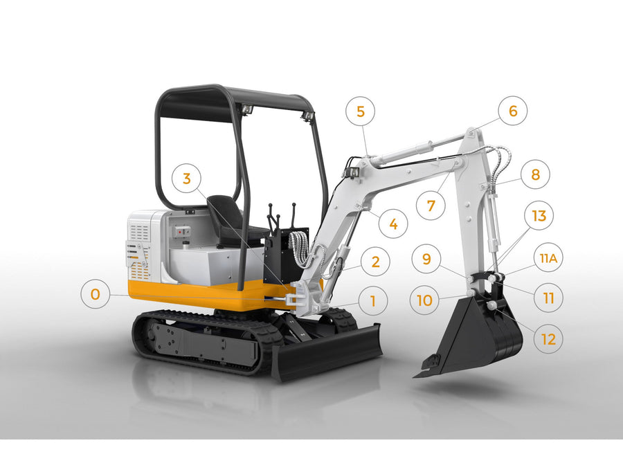 Bobcat E19 Bolzen-/Buchsensatz – Reparatursatz Minibagger