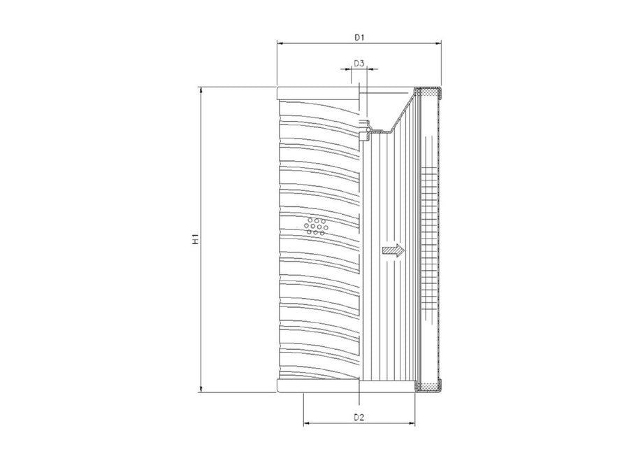 Original FILTREC Filterelement für Rücklauffilter R271T25
