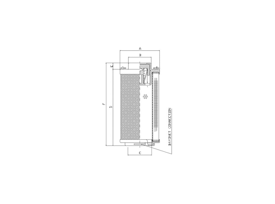 Original FILTREC Filterelement für Rücklauffilter RHR950G03B6/AB1