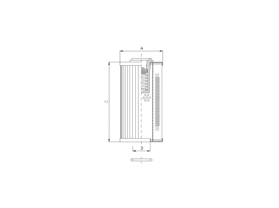 Original FILTREC Filterelement für Rücklauffilter RLR210E10B/1