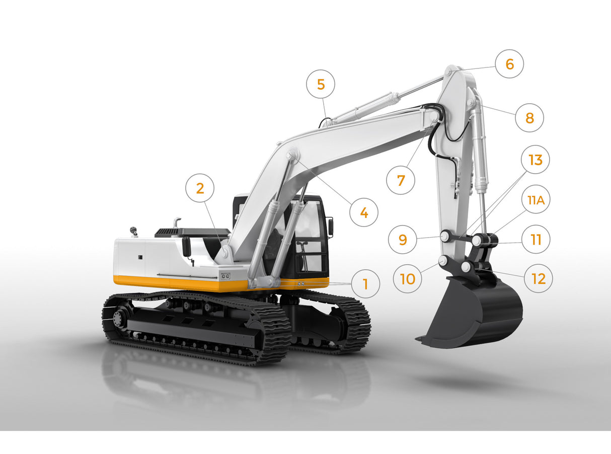 New Holland E485C Bolzen-/Buchsensatz – Reparatursatz Kettenbagger