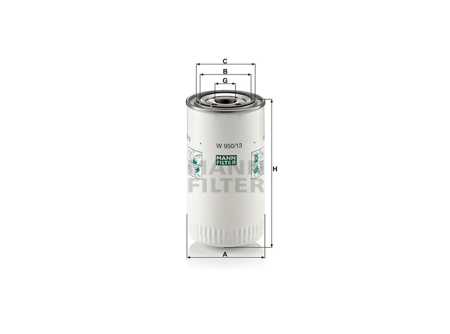 Original MANN-FILTER Wechselfilter SpinOn W 950/13
