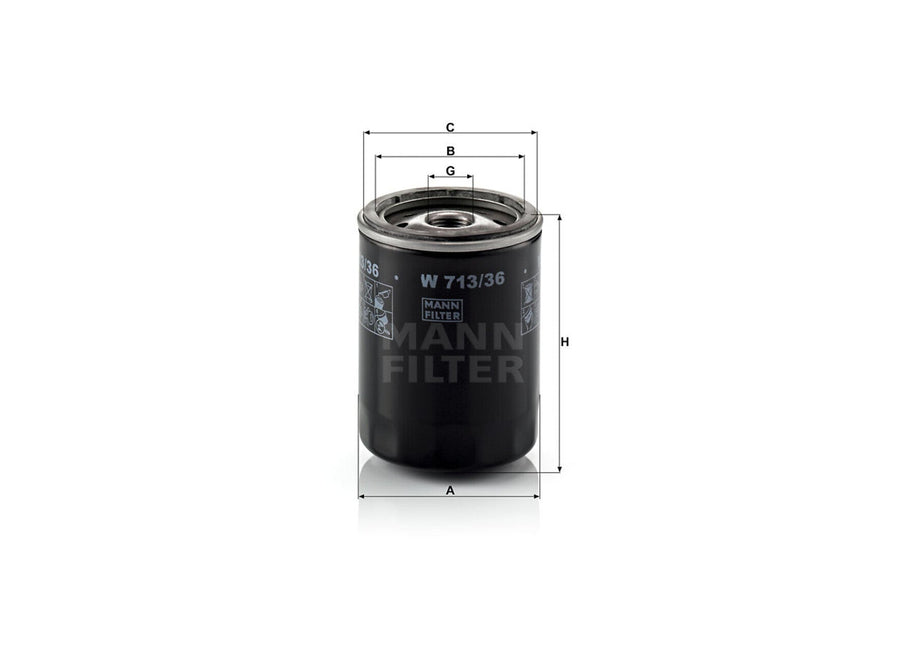 Original MANN-FILTER Ölfilter SpinOn W 713/36