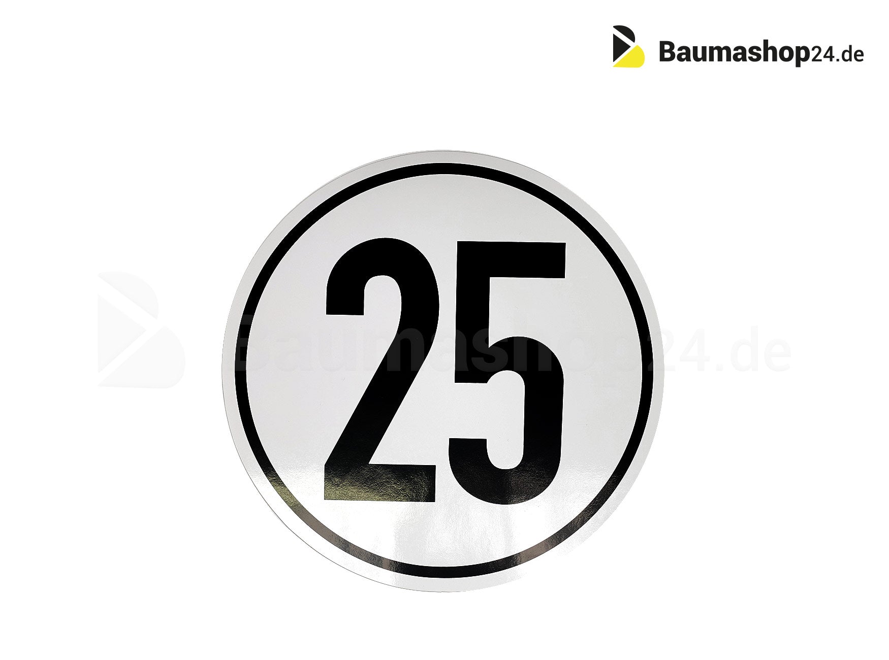 Sticker / Plakette für 25 kmh Begrenzung – Baumashop24