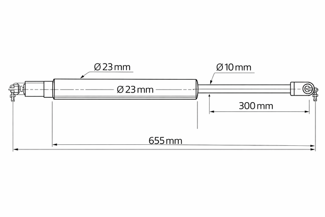 Stabilus 085308 Gasdruckdämpfer – 800 Newton Gasdruckdämpfer Ersatzteil