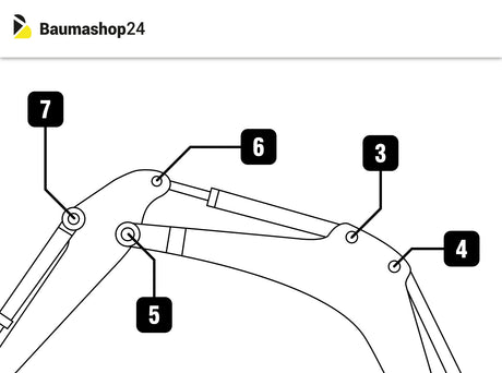 Original Kubota Reparatursatz KX019-4 Arm