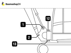 Original Kubota Reparatursatz KX019-4 Ausleger