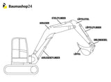 Premium Line Takeuchi TB215R Bolzen-/Buchsensatz – Reparatursatz Minibagger Reparatursatz Ersatzteil