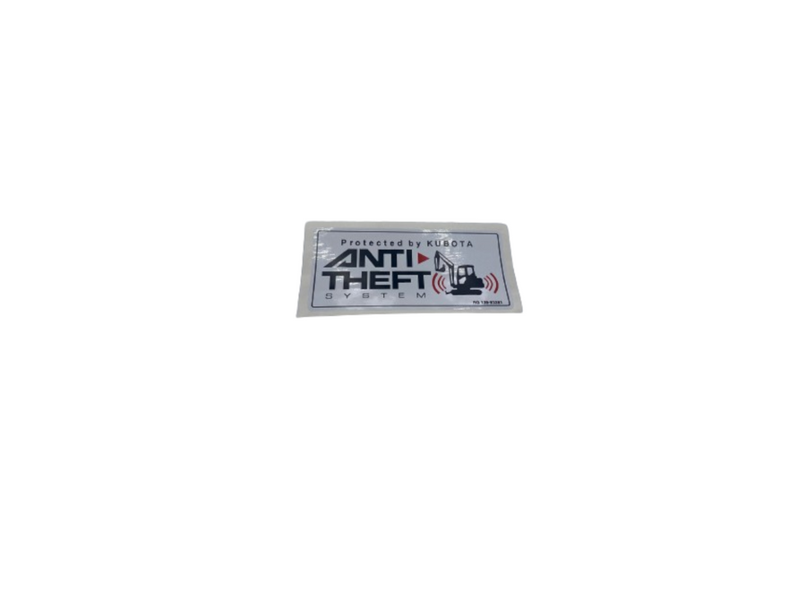 Original Kubota AUFKLEBER(ANTITHEFTSYSTEM) RG13893380
