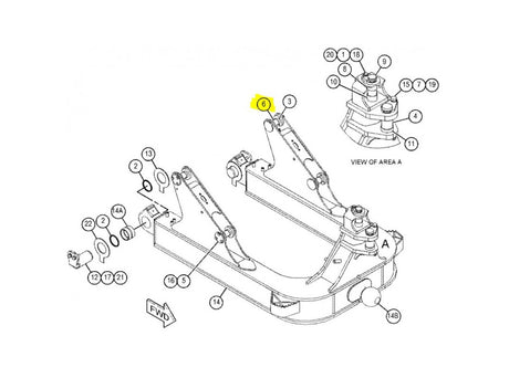 Caterpillar D5M Bolzen Rahmengruppe Schild 1245741 u.a. für D5N, D6K, D6M - Ansicht 4