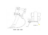 Caterpillar M313C Bolzen Löffelhalterung für Mobilbagger 2286178 u.a. für M315C, M315D, M316C - Ansicht 3