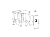 Caterpillar 953D Türscheibe Rechts für 953D 2528297 u.a. für 963D, 973D - Ansicht 3
