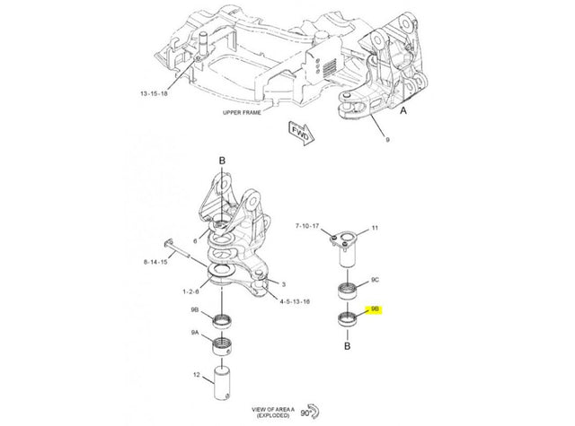 Caterpillar 303.5C Buchse 2810924 u.a. für 303.5E, 303.5D, 304E