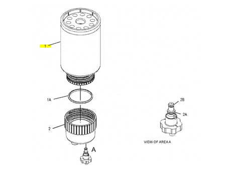 Caterpillar M325C Kraftstofffilter für 725-740 3261644 u.a. für M325D, M330D, 311 - Ansicht 4