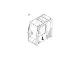 Caterpillar 313F Türscheibe Links Unten 3468063 u.a. für 316F, 318F, 320F - Ansicht 3