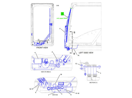 Caterpillar 427F2 Wischerblatt Frontscheibe 6V7419 u.a. für 430F2, 420F2, 422F2 - Ansicht 4