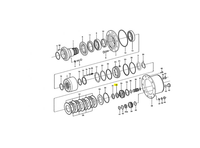 Volvo L40 Druckscheibe VOE11705011 u.a. für L40B, L45, L45B – Ansicht 1