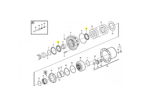 Volvo EW160B Rollenlager VOE11710791 u.a. für EW160C, EW160D, EW180B – Ansicht 4