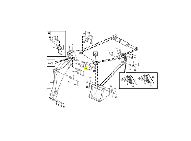 Volvo BL60 Bolzen VOE11887962 u.a. für BL61, BL61PLUS, BL70 – Ansicht 1