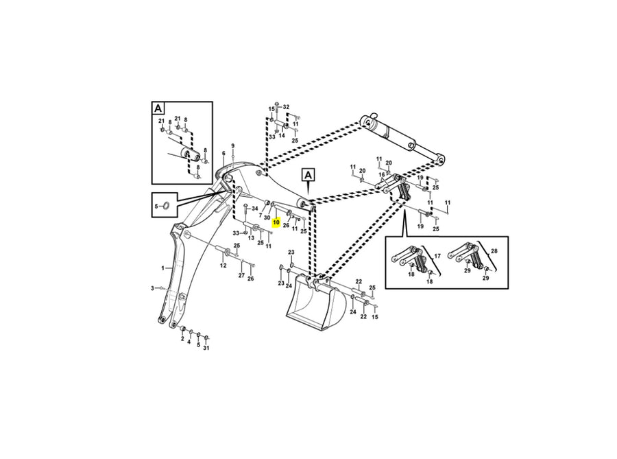 Volvo BL60 Bolzen VOE11887962 u.a. für BL61, BL61PLUS, BL70 – Ansicht 1