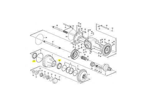 Volvo L150C Rollenlager VOE11997036 für L150-L260 C/D/E/F/G/H VOE11997036 u.a. für L150D, L180C, L180D – Ansicht 4