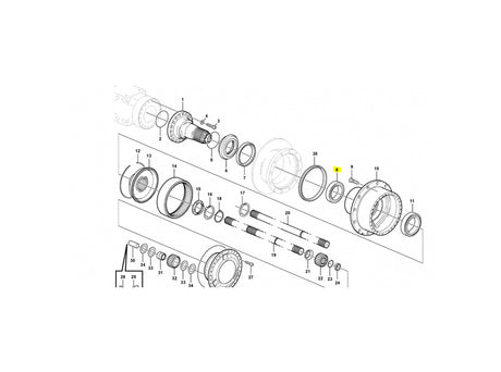 Volvo A25E Kegelrollenlager VOE183749 u.a. für A30D, A30E, A35D – Ansicht 4