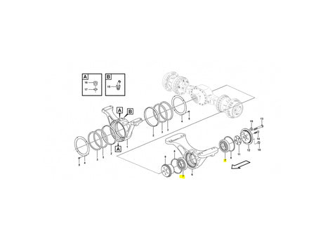 Volvo L70D Rollenlager VOE184838 u.a. für L70E, L90G, L110G – Ansicht 4