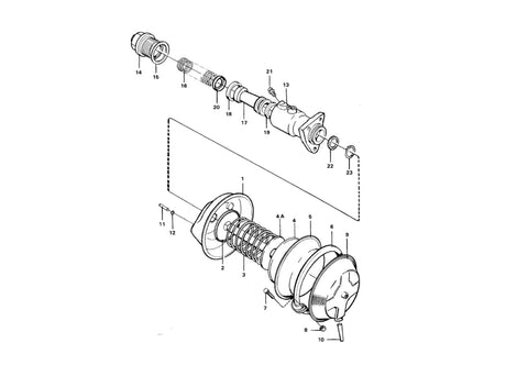 Volvo A20C Hauptzylinder VOE4881429 u.a. für A25, A25B, A20 – Ansicht 3