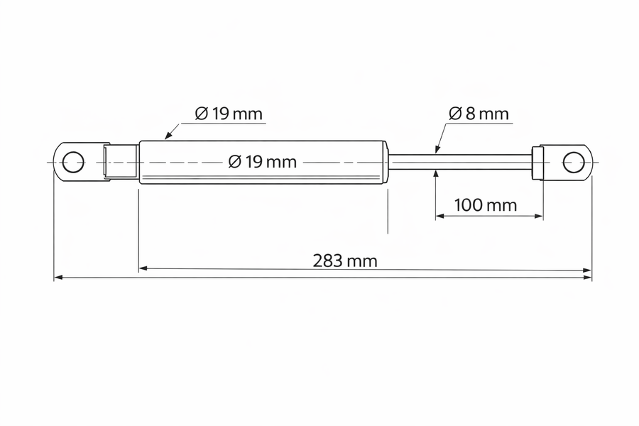 Stabilus 084174 Gasdruckdämpfer – 500 Newton Gasdruckdämpfer Ersatzteil