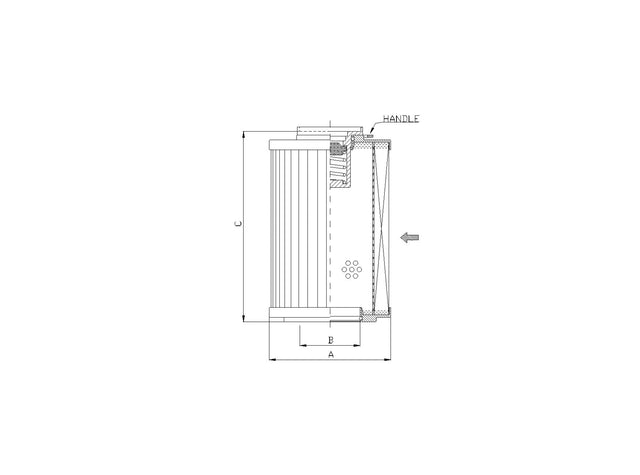 Original FILTREC Filterelement für Rücklauffilter R162T25B