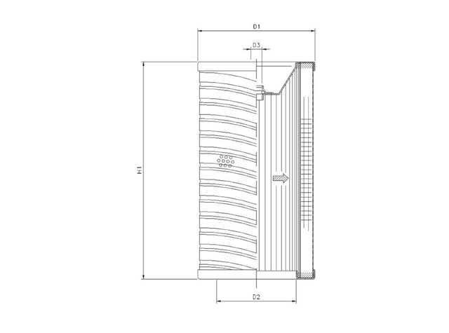 Original FILTREC Filterelement für Rücklauffilter R271T25