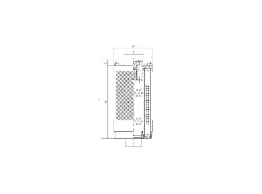 Original FILTREC Filterelement für Rücklauffilter RHR210G20B