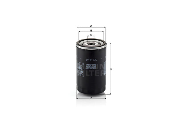 Original MANN-FILTER Wechselfilter SpinOn W 719/5