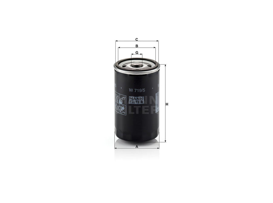 Original MANN-FILTER Wechselfilter SpinOn W 719/5
