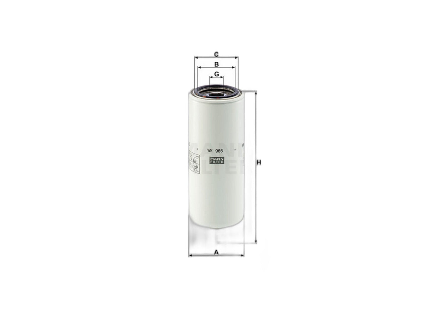 Original MANN-FILTER Kraftstoffwechselfilter WK 965 x