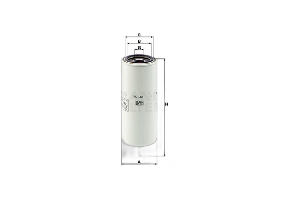 Original MANN-FILTER Kraftstoffwechselfilter WK 965 x