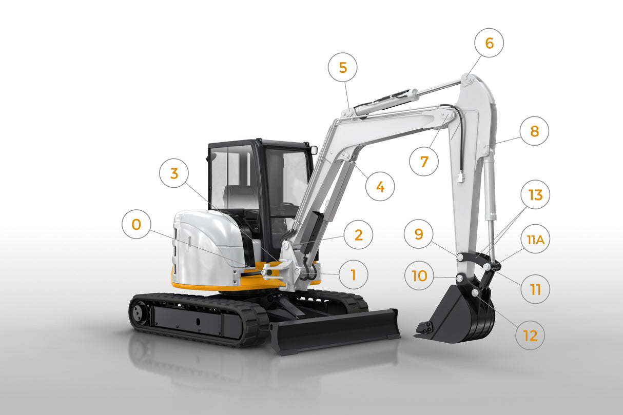 Kubota U55-4 Bolzen-/Buchsensatz – Reparatursatz Minibagger