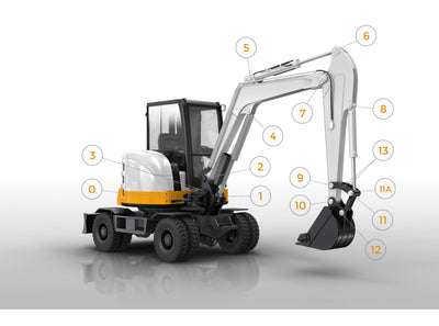 Premium Line Bobcat E55W Bolzen-/Buchsensatz – Reparatursatz Minibagger Reparatursatz Ersatzteil