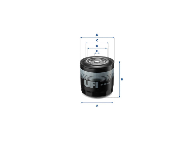 Original UFI Filters Kraftstofffilterelement 24.363.01