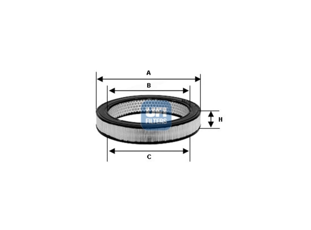 Original UFI Filters Luftfilterelement 27.057.00