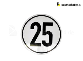 Premium Line 25 km/h Aufkleber rund StVZO konform Aufkleber